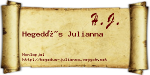Hegedűs Julianna névjegykártya