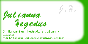 julianna hegedus business card